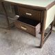 Parisian desk wicker wood bamboo