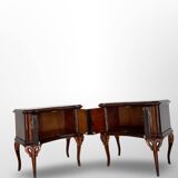 Tables de chevet italiennes du milieu du 20ème siècle.