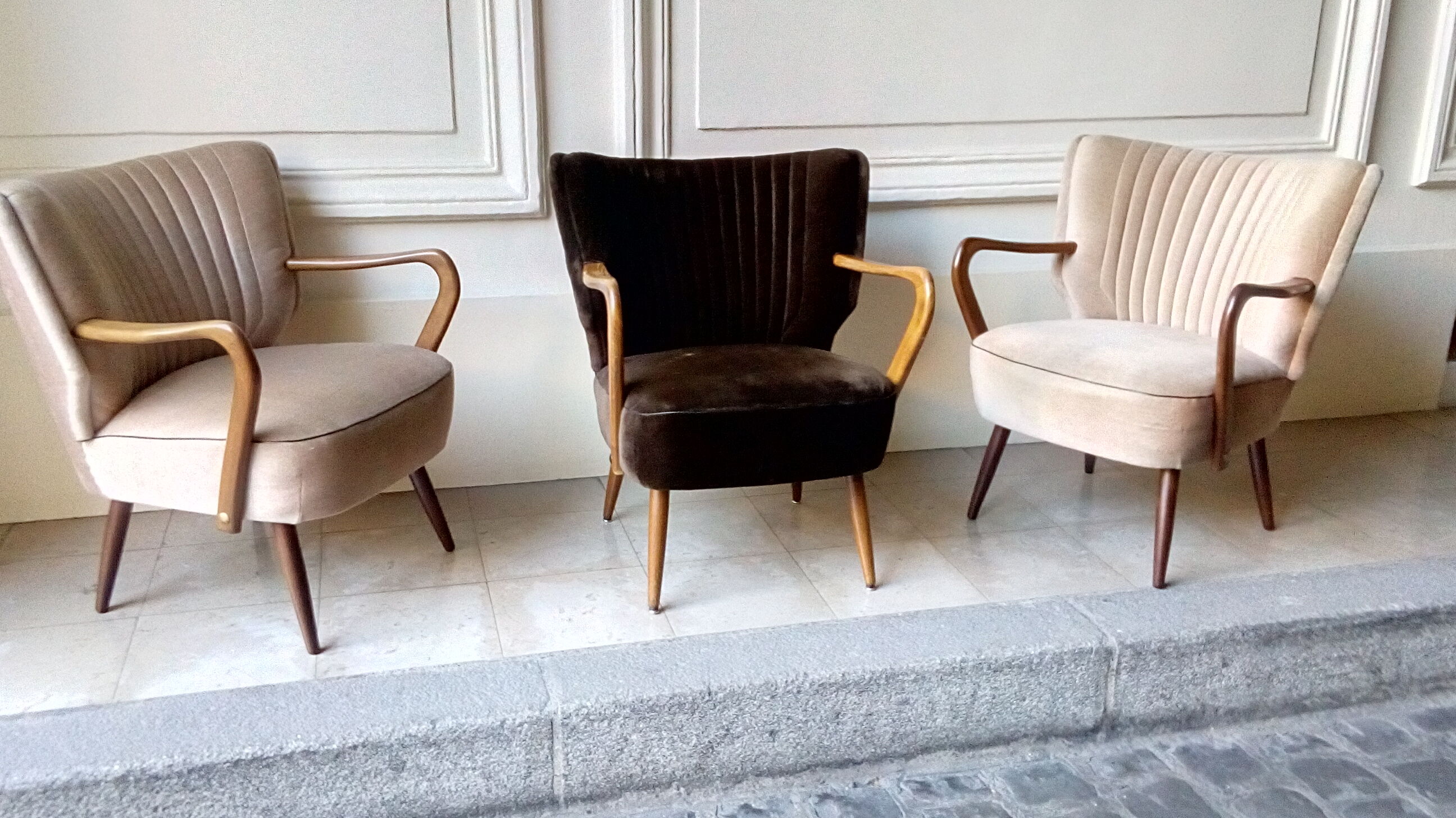 Chair cocktail Scandinavian vintage restored year 50 / 60