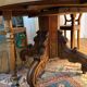 Antique mahogany table in Second Empire/Napoleon III style.