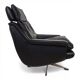 Black leather chaise longue esa 802 by Werner Langenfeld, 1970