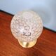 Space Age brass and textured glass table lamp, 1970s