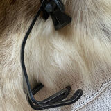 Iconic Russian coat hook "dog" in metal