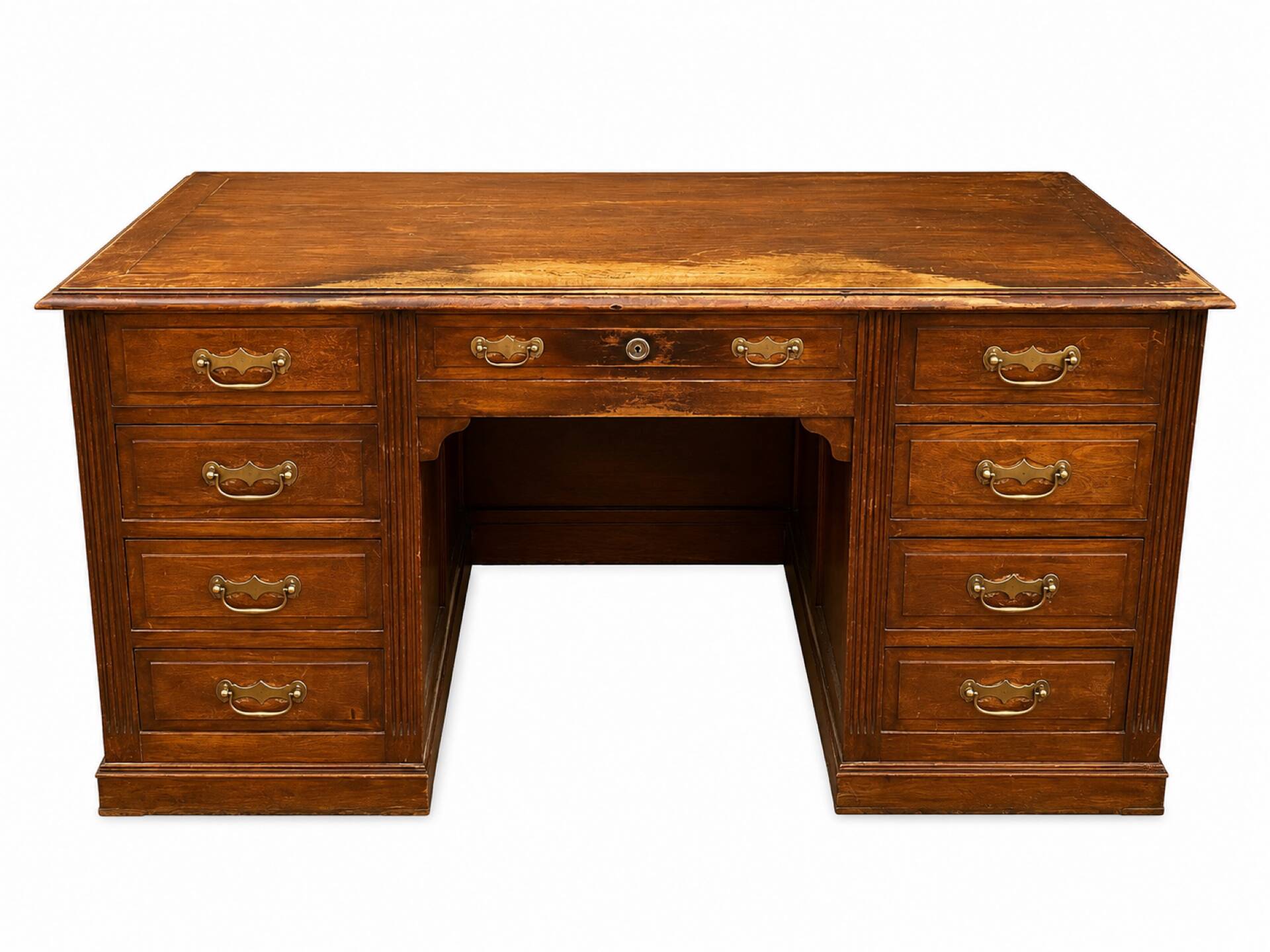 Pedestal desk in oak with a drawer unit