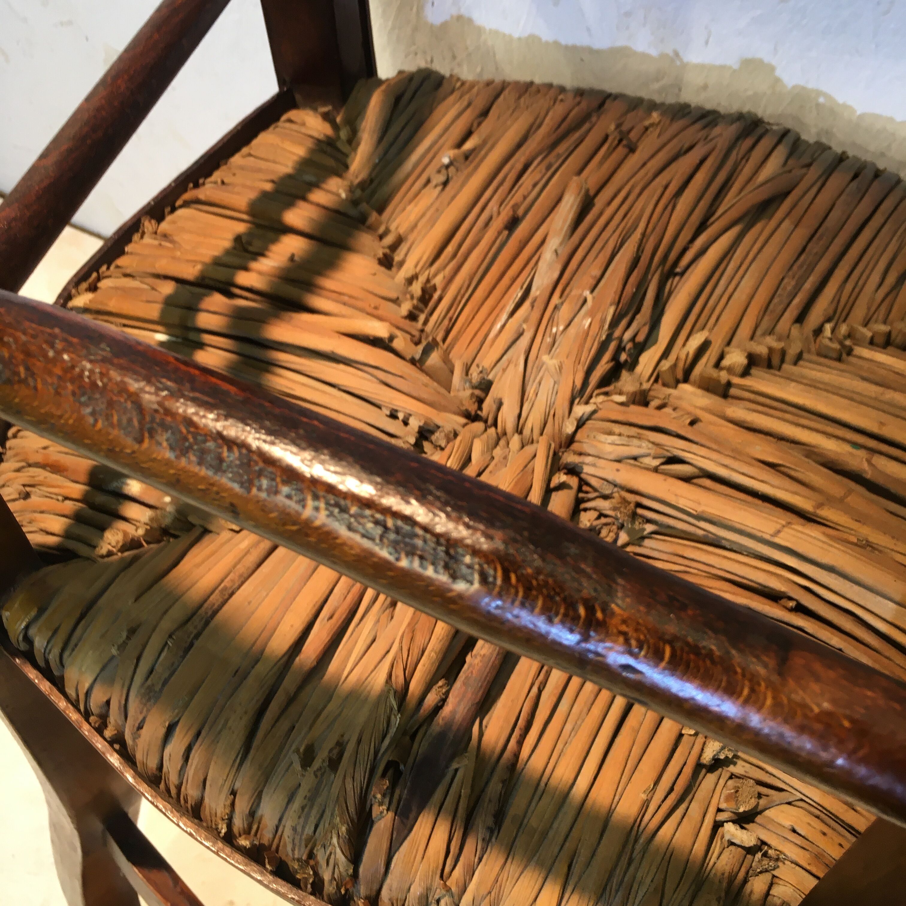 Mulched wooden chair