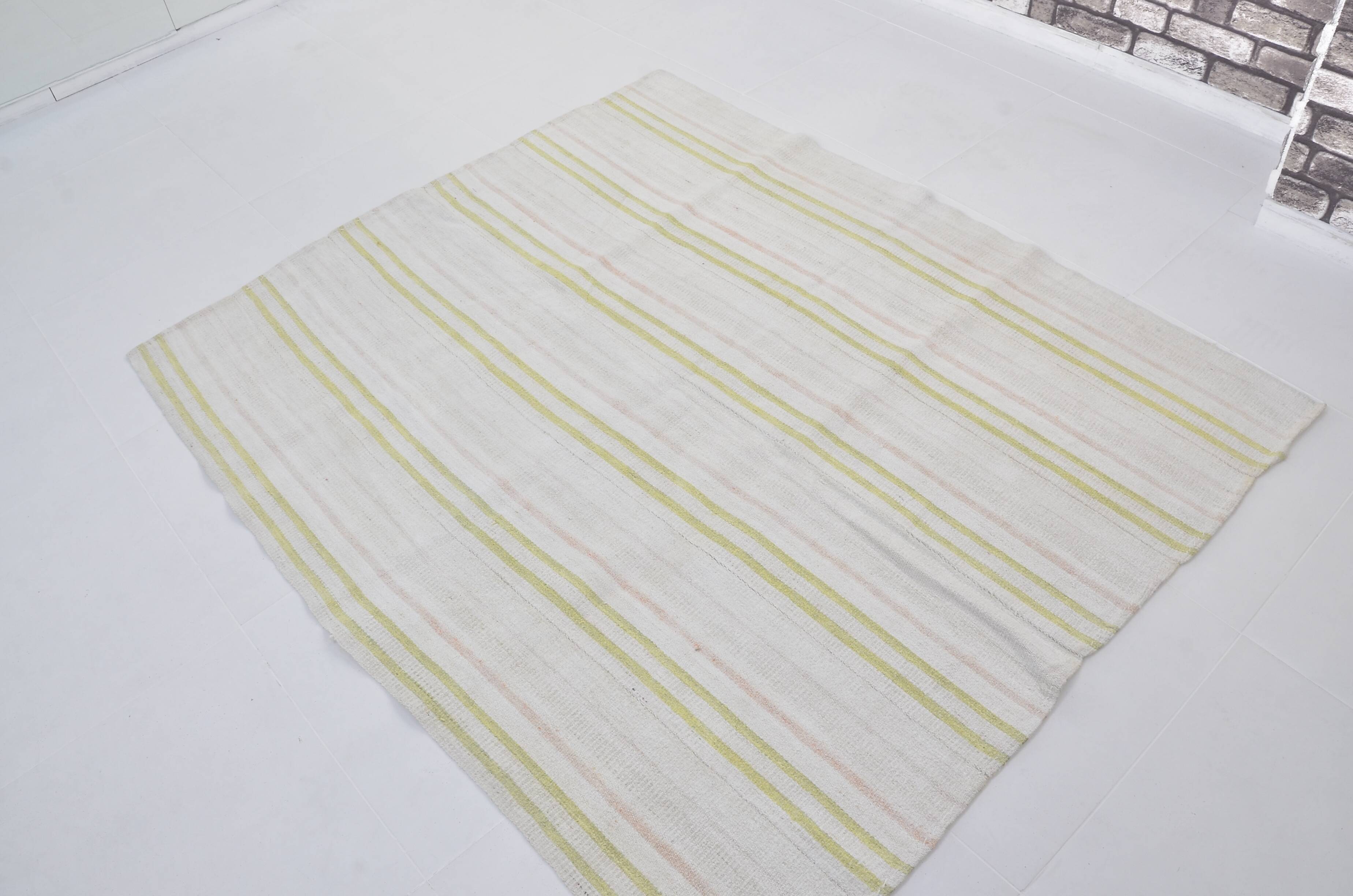 Antique Colorful Oushak Hemp Kilim Rug sku 3674