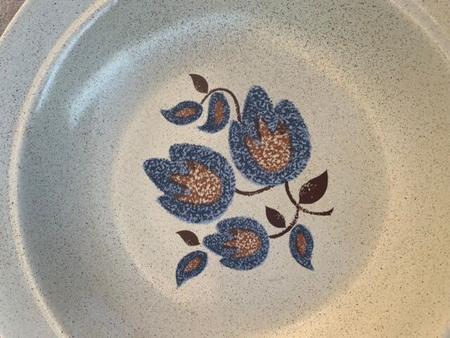 Hollow earthenware dish model sologne st Amand france vintage