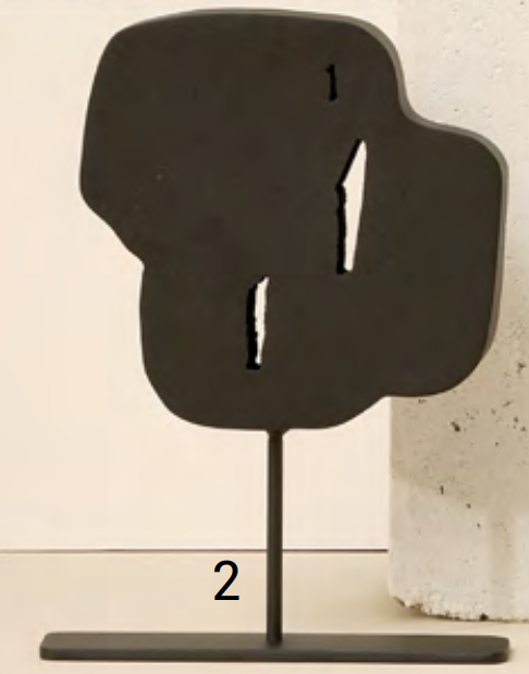 Sculpture hag metal martele noir - homata