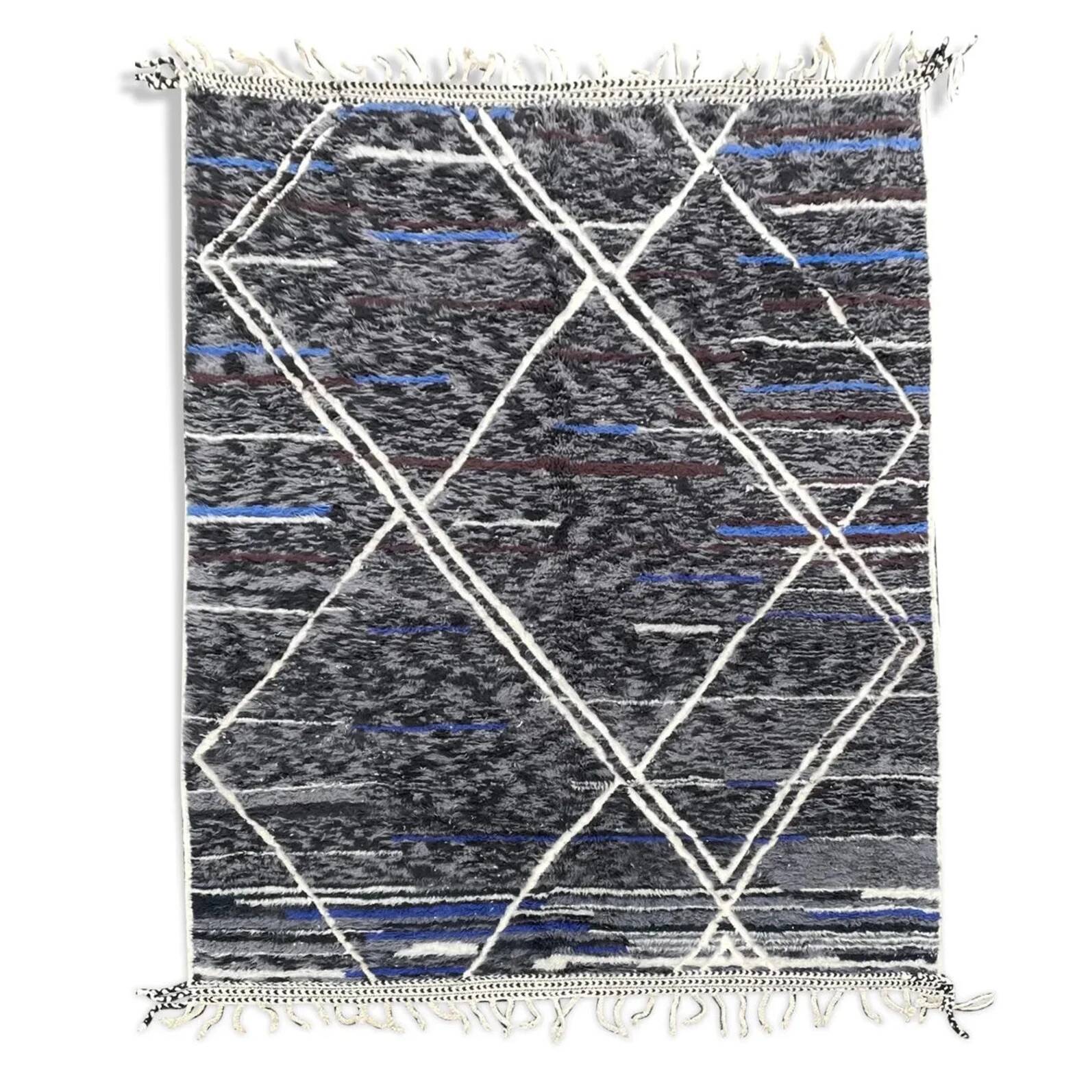 Moroccan M'rirt hand-knotted rug – 260 x 380 cm – Wool – Geometric patterns