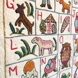 Tapis mural vintage abécédaire