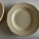 Set de 6 assiettes creuses ivoire Gien à godrons 1938-1955