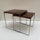 Pair of Brabantia teak nesting tables from the 60s