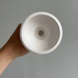 Off-white ceramic footed bowl