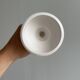 Off-white ceramic footed bowl
