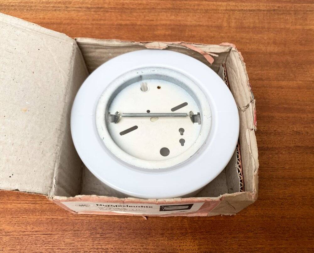 Mid-century German minimalist glass ceiling or wall lamp by Big, 1960s.