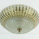 Glamorous 1960s mid century ceiling lamp ceiling fixture brass and glass