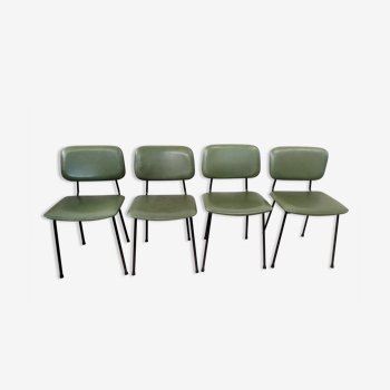 Set de 4 chaises prefacto par simard pour airborne