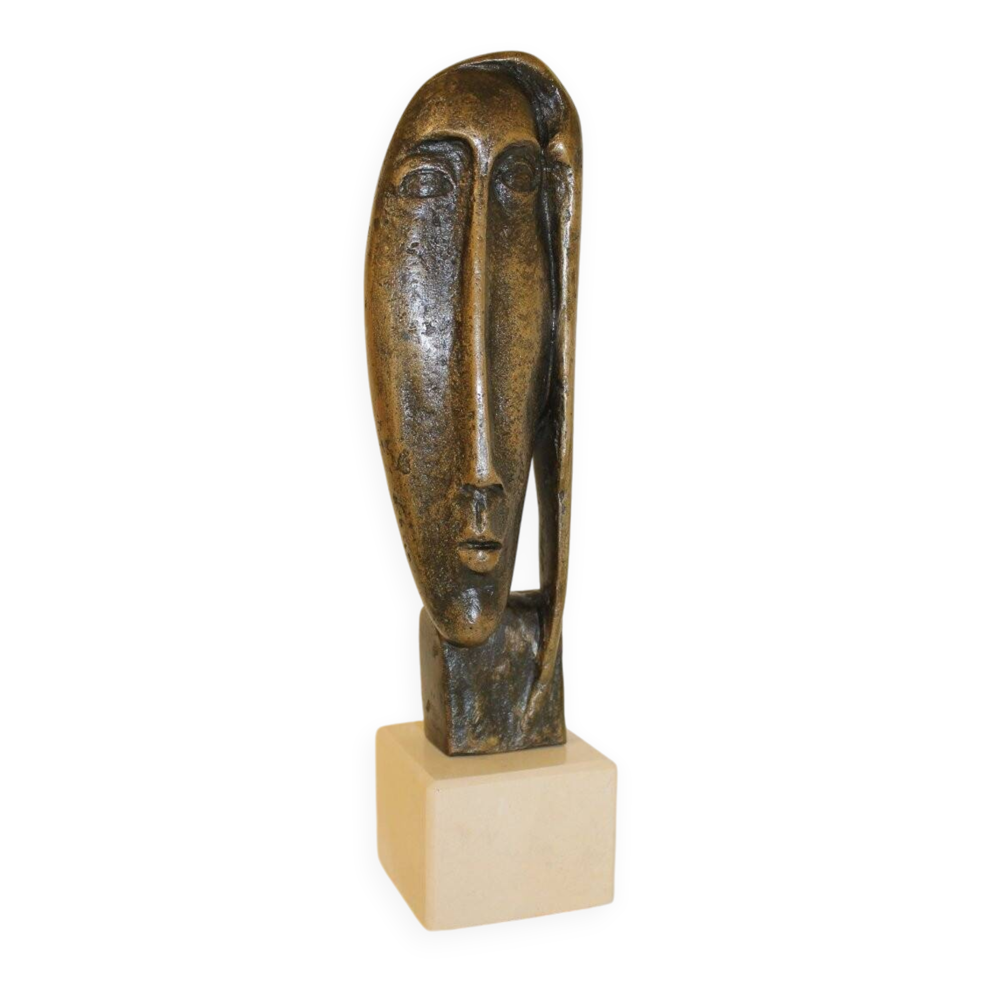 Bronze face sculpture by Giannetto Salotti, 1950s/1960s