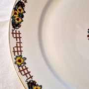 Round serving dish Art Deco, Limoges porcelain, André François, A570