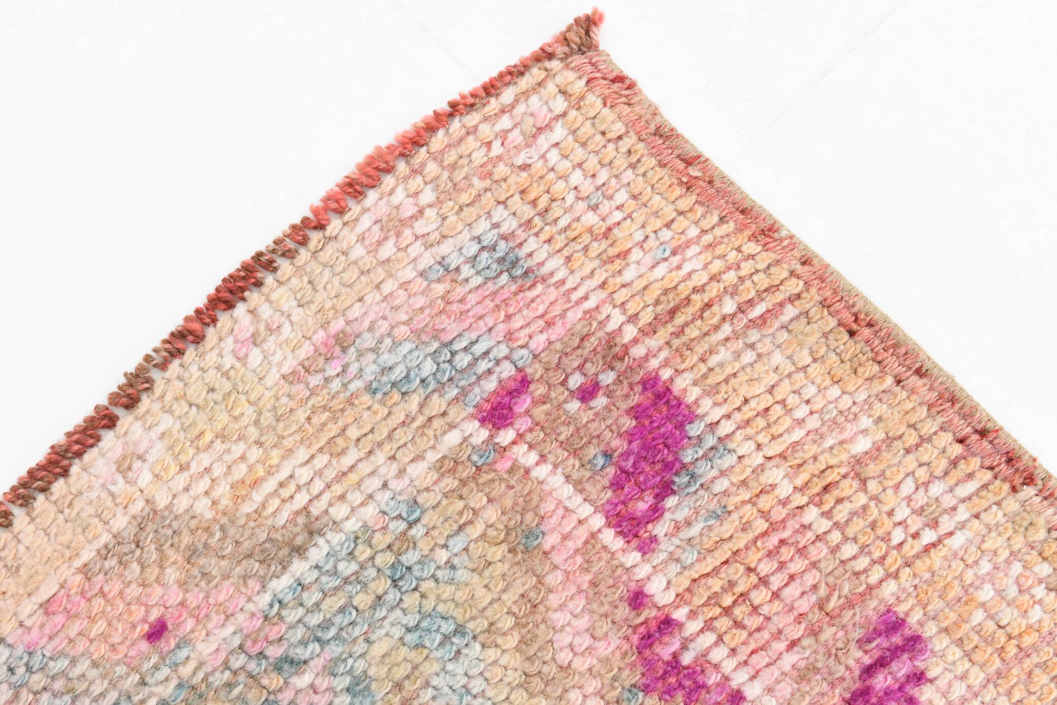 Vintage Super Soft Pink Runner Rug, 85x394Cm