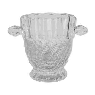 Mid-century glass vase,bohemia glass,1970
