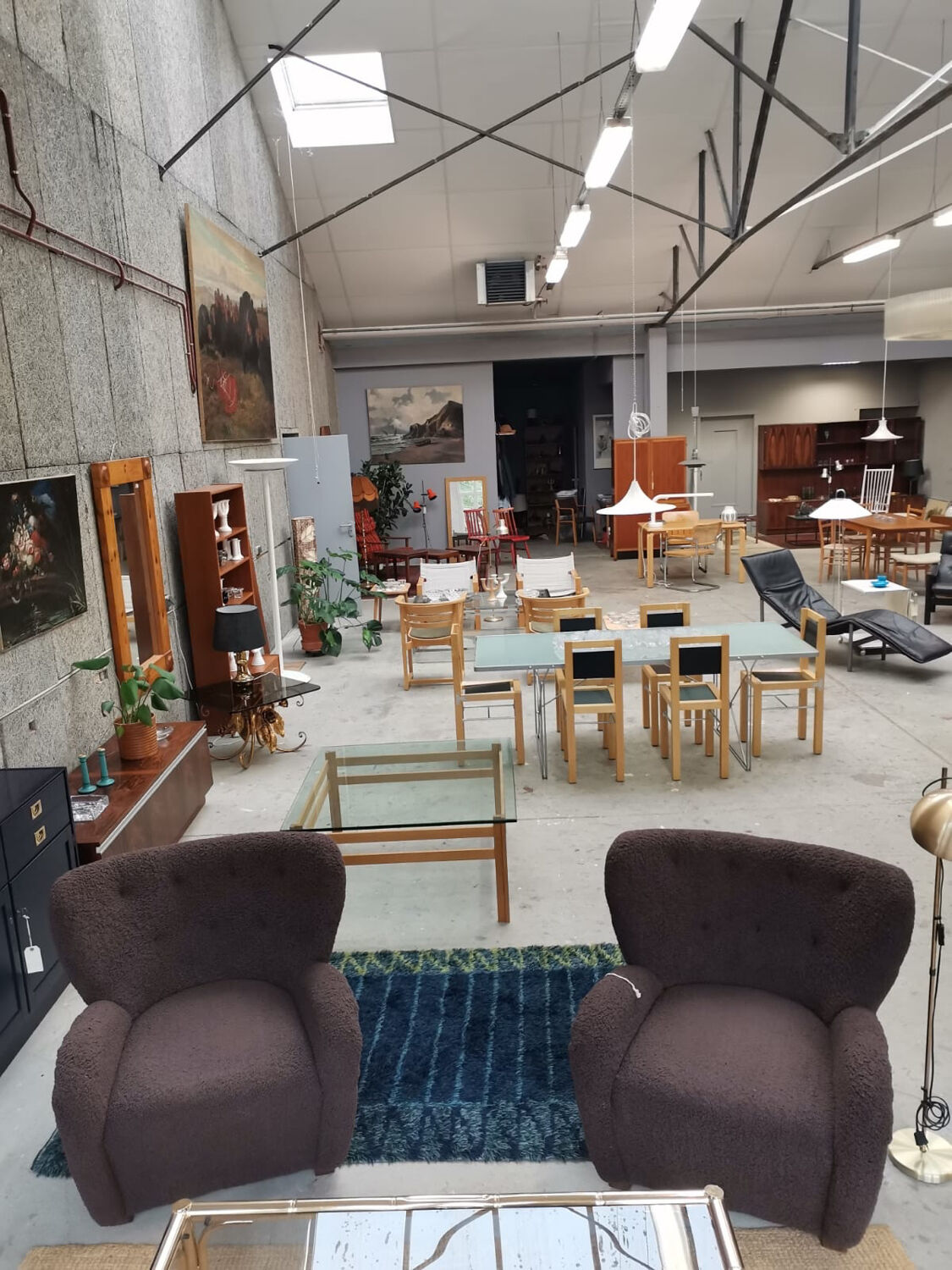 Terry fabric wing chair