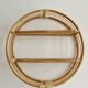 Étagère murale circulaire vintage en Rotin/Bambou bohème '70s/'80s -
