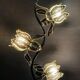 Vintage Hollywood Regency Floor Lamp Lotus Flowers