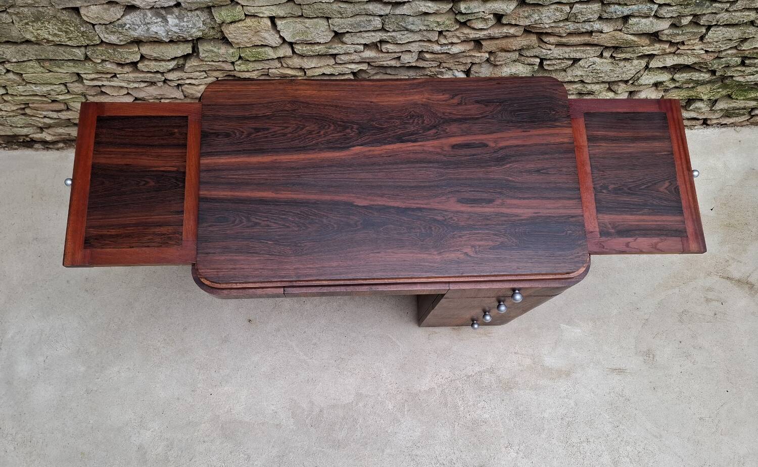 Art Deco Desk in Macassar Ebony