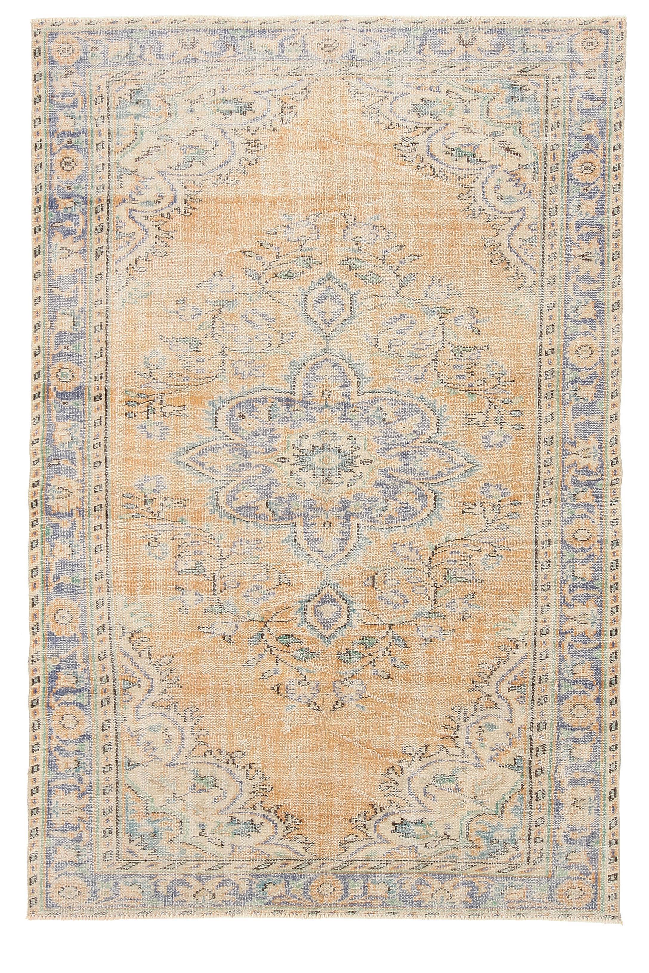 5x8 Pale Orange Classic Turkish Vintage Rug, 169x254Cm SK5187