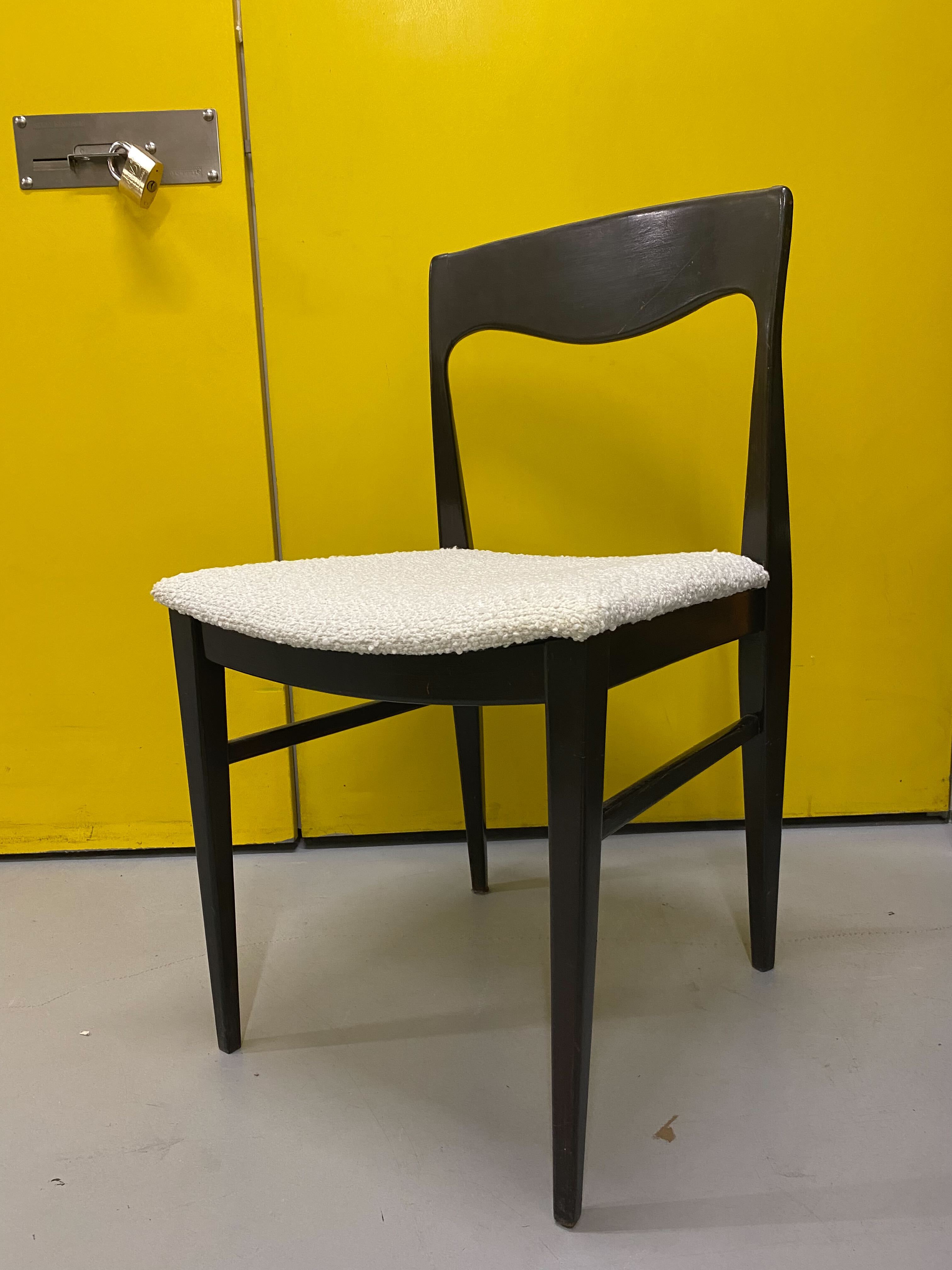 Scandinavian chair reupholstered buckle