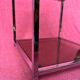 VINTAGE 1970 RECTANGULAR COFFEE TABLE WITH SQUARE CHROME TUBES AND 3 SHELVES
