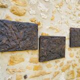 Set of three brutalist wall sculptures, by Irv Bramberg, vintage