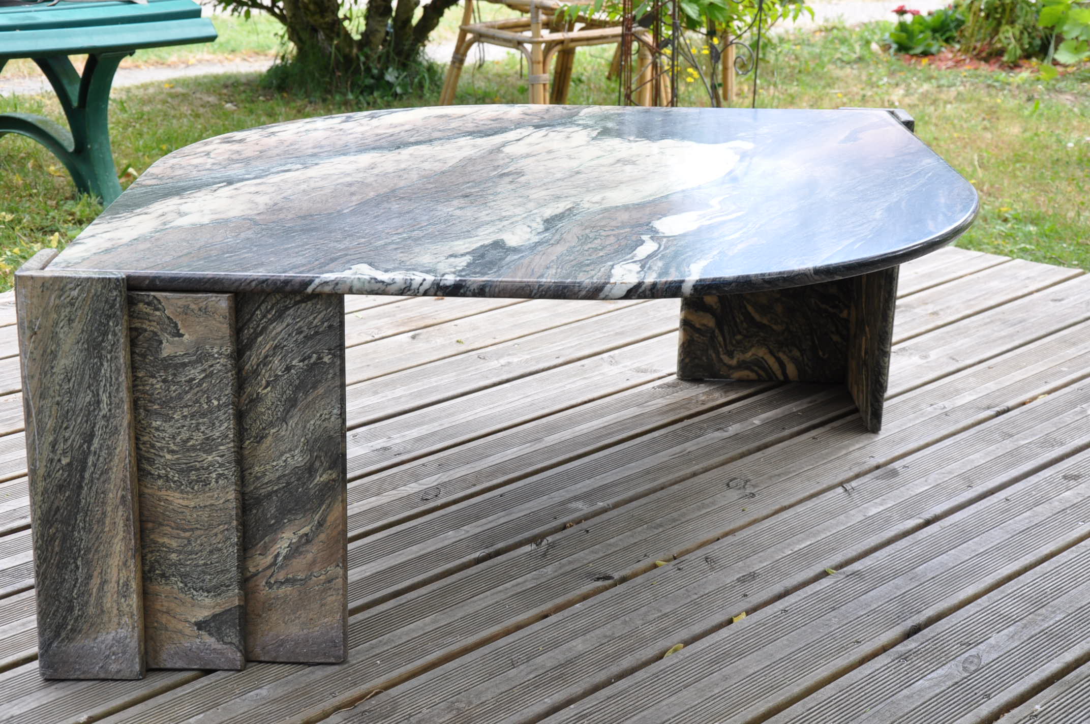 Table basse en marbre des années 70