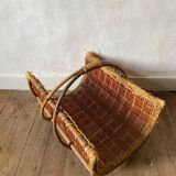 Rattan log basket