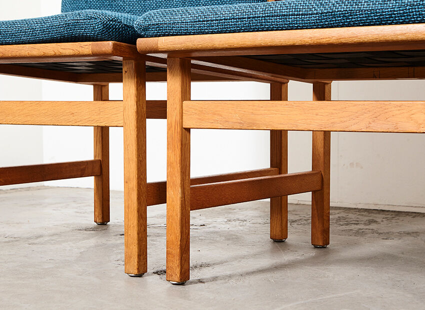 Set of 4 dining chairs model 3232 by Borge Mogensen for Fredericia Denmark 1958