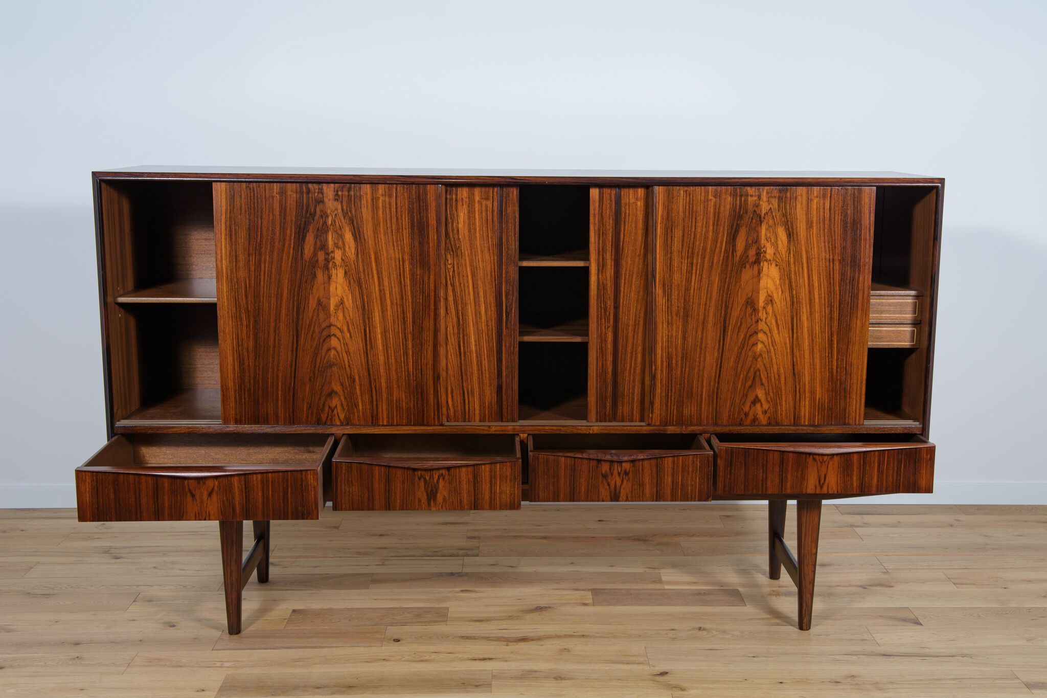 Mid century rosewood Danish sideboard by E. W. Bach for Sejling Skabe, 1960s