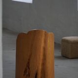 Fauteuil Stump Moderne en Pin Massif, par un Ébéniste Suédois, Wabi Sabi, années 1960