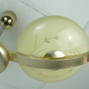 Art deco ceiling light with 3 glass shades 1930s 40s glass and metal 30s avantgarde design