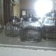 three large glass jars