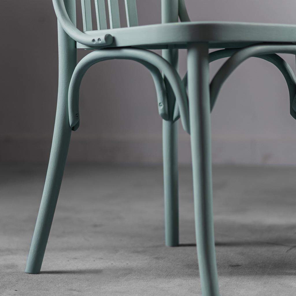 Set of 4 chairs in multicolor 50s vintage modern wood