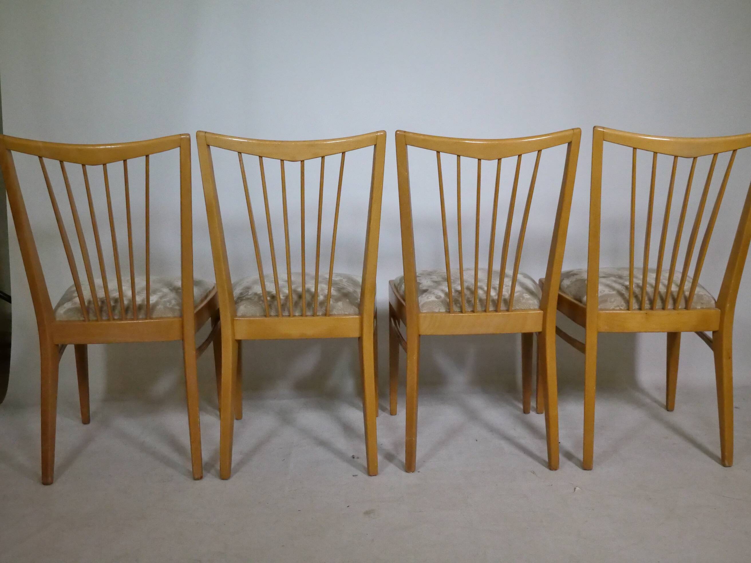 Mid-Century Design Wooden Dining Chairs, Set of 4, 1960s