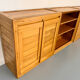 Modular sideboard Ateliers Chauvin solid wood design 70s