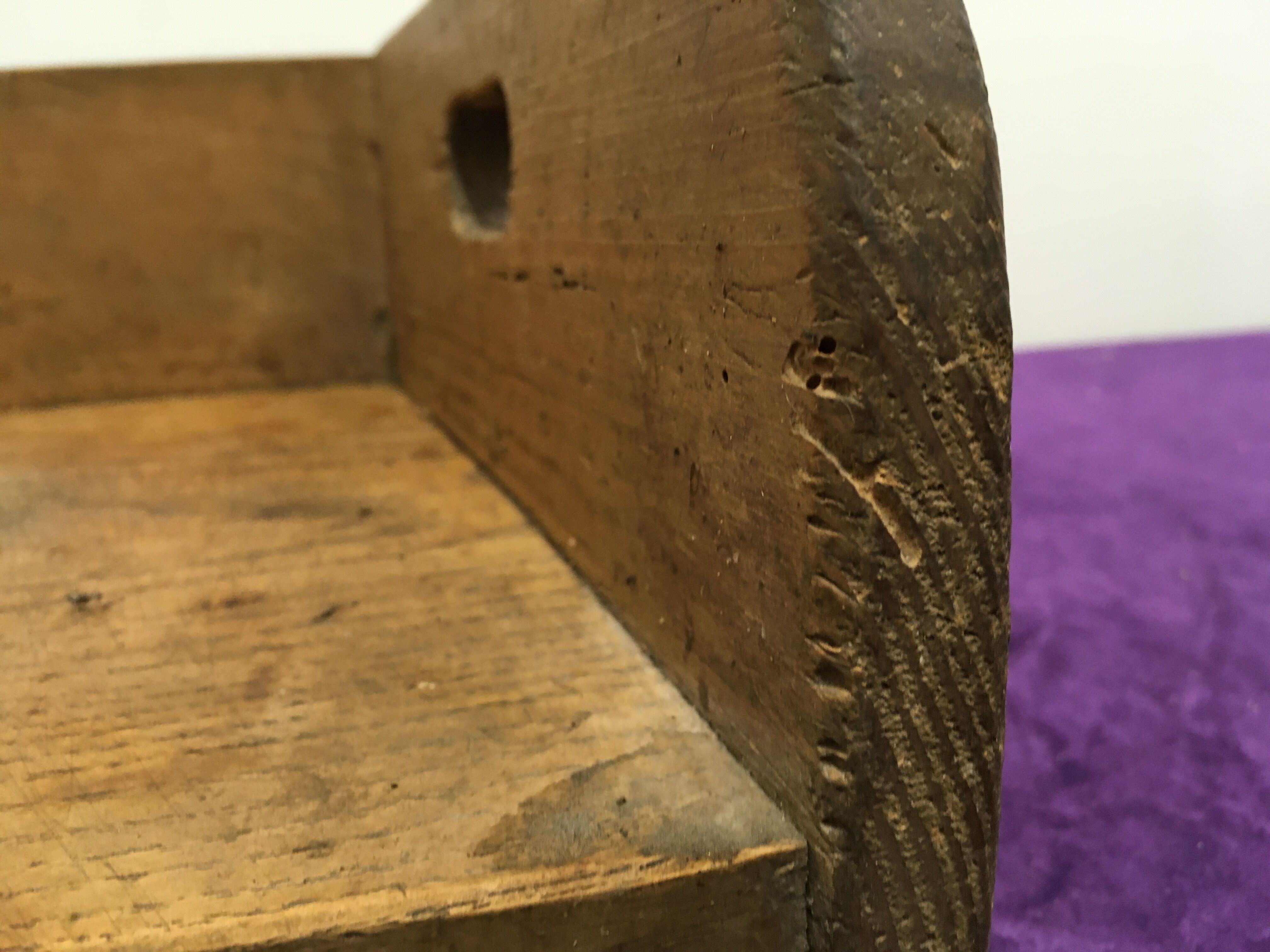 Butcher's log tray old grocery store