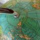 Ancien Globe Terrestre Verre  Lumineux Mappemonde Art Déco Colomb W. Jaden