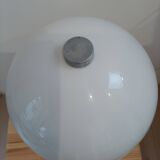 Vintage mushroom lamp, modernist square chrome base.