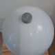 Vintage mushroom lamp, modernist square chrome base.