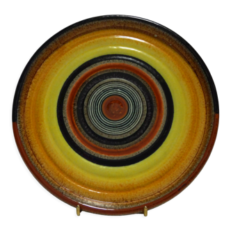 Polychrome circular dish MGA Tullio d'Albisola (Tullio Mazzotti)