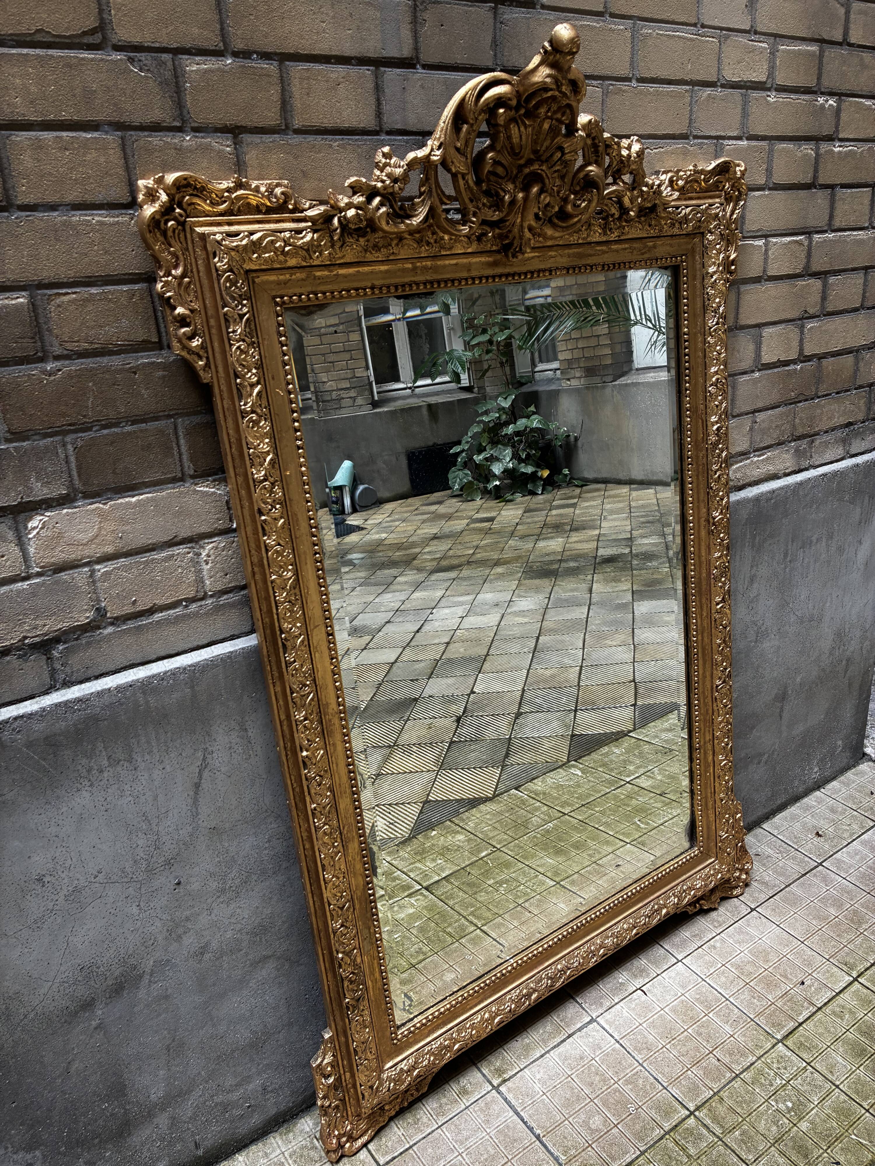 Large antique mirror in Louis XV style