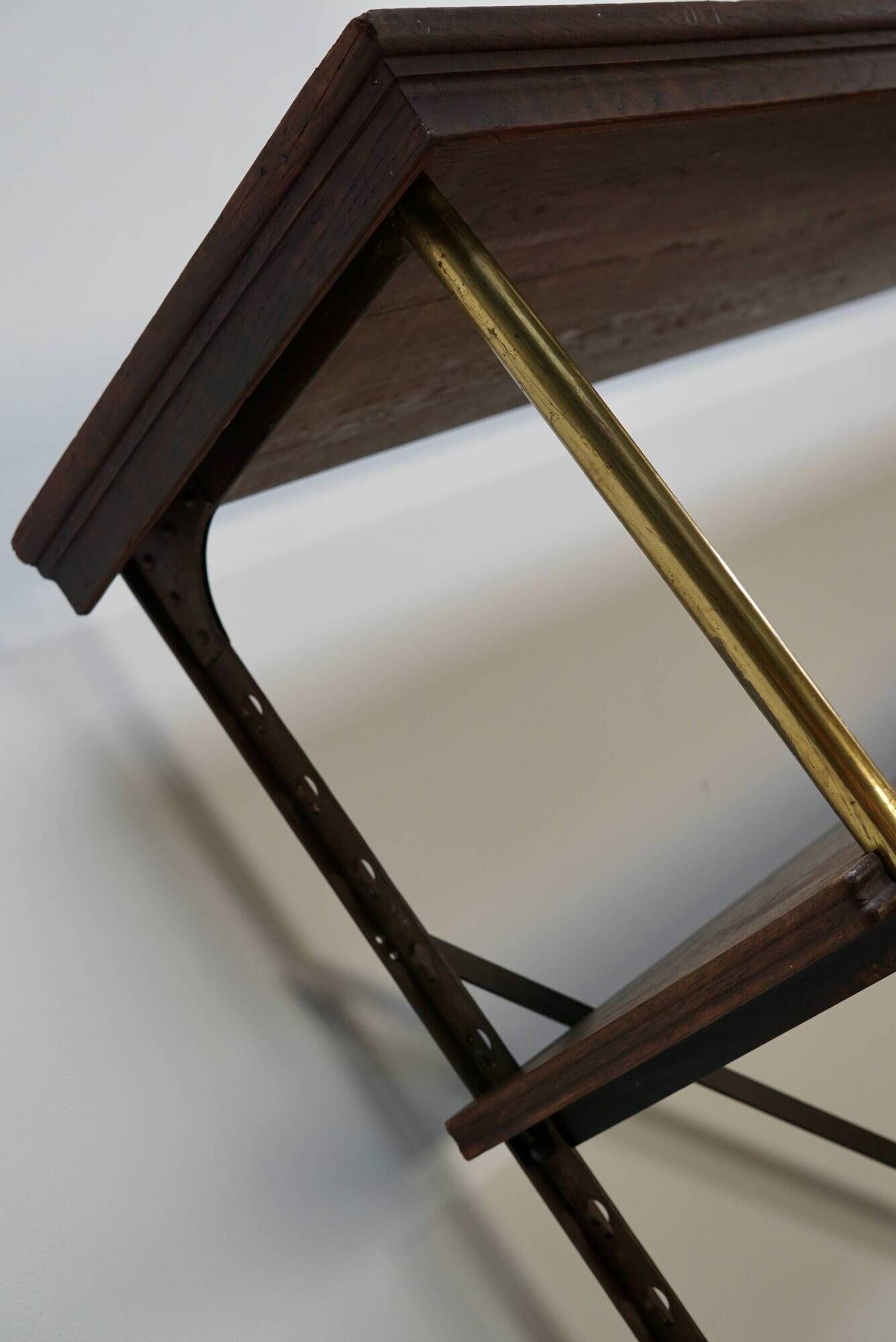 Large Oak and Iron Shelving Unit / Store Display Theodore Scherf, France 1890s